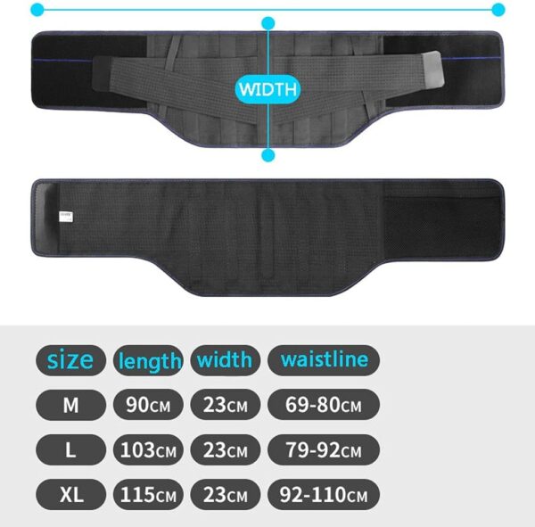Ceinture de soutien dorsale respirante