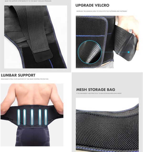 Ceinture de soutien dorsale respirante