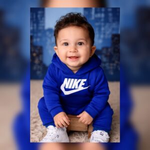 Survêtement bébé bleu à capuche
