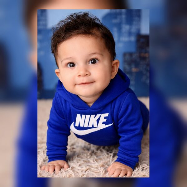 Survêtement bébé bleu à capuche