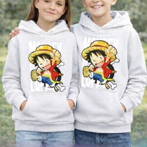 Sweat à capuche enfant blanc