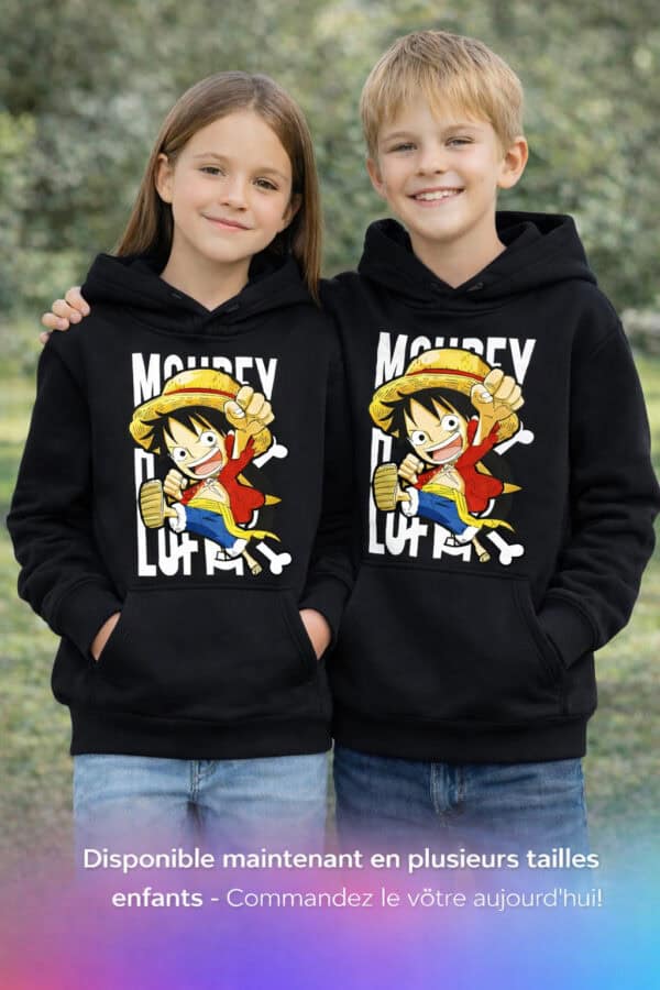 Sweat à capuche enfant noir