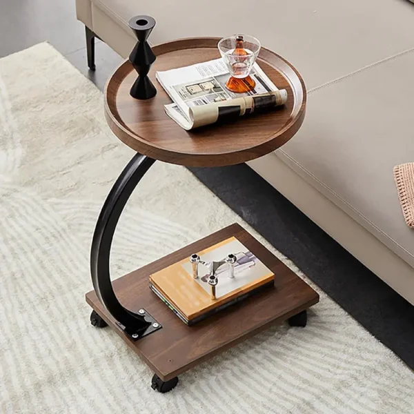 Table de chevet moderne (40×40×60 cm) – Pieds inox