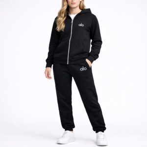 Gilet à capuche et pantalon ALO en molleton gratté 100 % coton