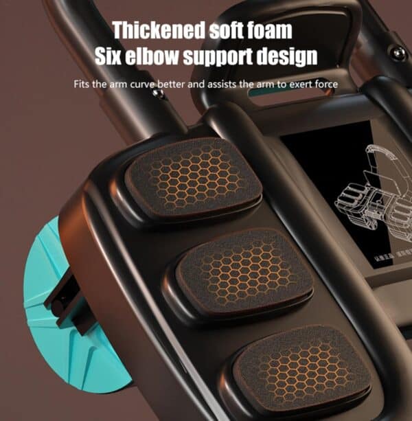 Roue abdominale 4 roues avec tapis, support renforcé pour gainage complet du corps, conception ergonomique pour un entraînement efficace, idéal pour renforcer les muscles abdominaux et le tronc.