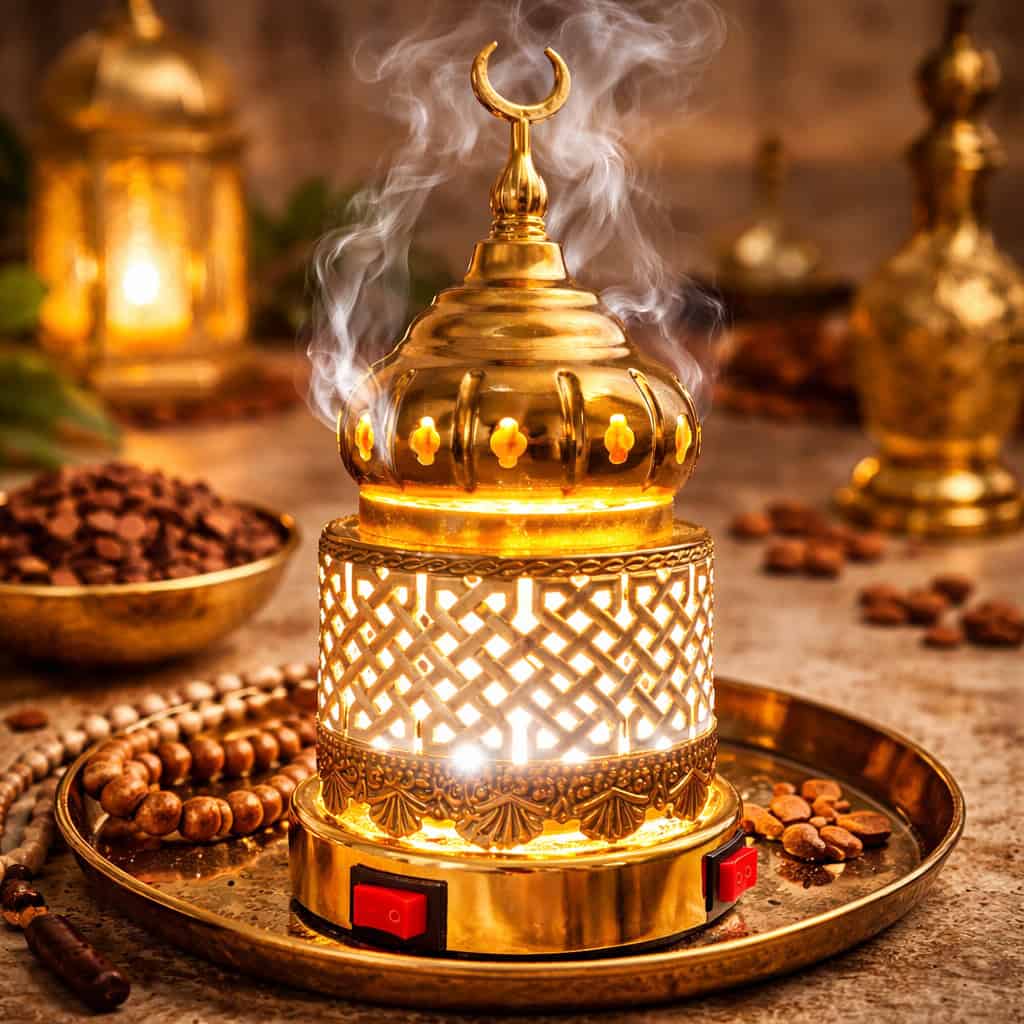 Encensoir électrique oriental lumineux – Diffuseur de bakhoor