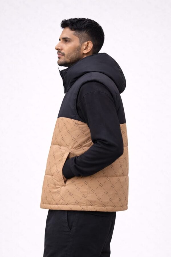 Doudoune Beige sans manches Homme