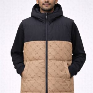 Doudoune Beige sans manches Homme