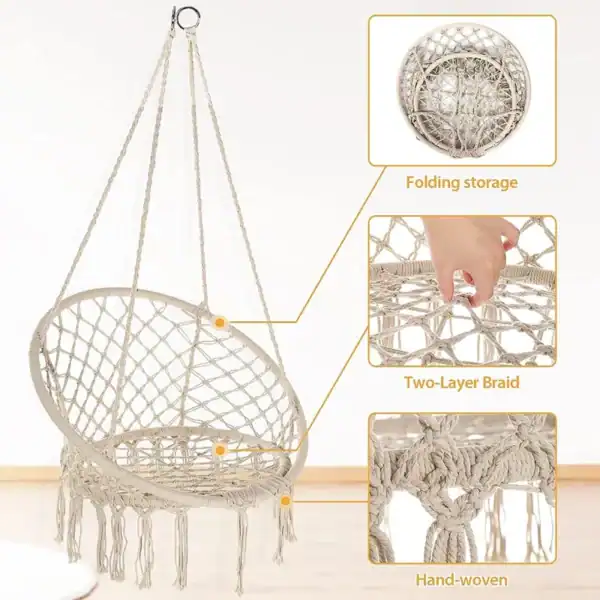 hamac suspendu macramé