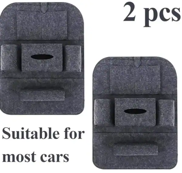 Organisateur de siège de voiture pour dossier, 2 pièces, rangement pratique pour voitures.
