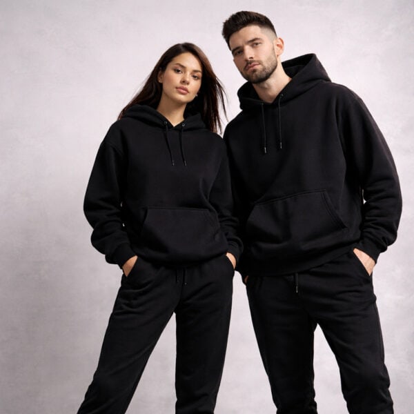 Ensemble Sweat à Capuche et Pantalon Noir Unisex