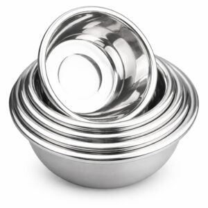 Lots de 5 Bols à Mélanger en Inox 18/10