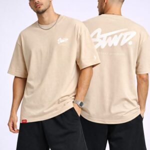 Ensemble STWD Beige Homme 100% Coton | Short + T-shirt Tunisie