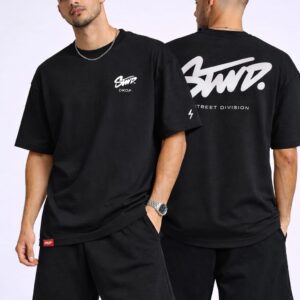 Ensemble Short & T-shirt STWD Noir – 100% Coton | Style Streetwear Homme