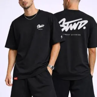 Ensemble Short & T-shirt STWD Noir – 100% Coton | Style Streetwear Homme