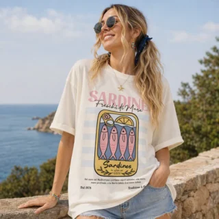 Tshirt Oversize Sardines Summer Mood