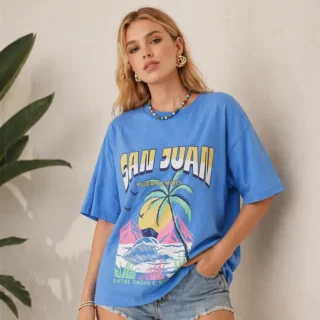 Tshirt Oversize palmier San Juan