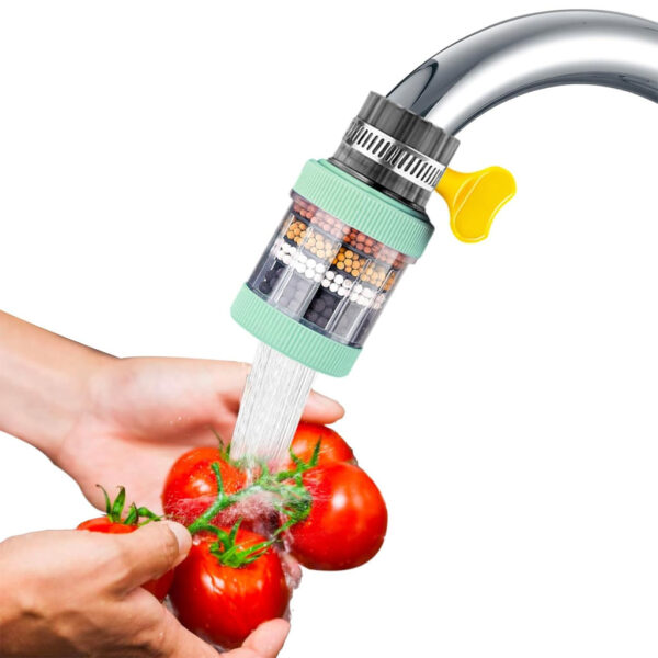 Filtre à eau pour robinet avec filtration à six couches