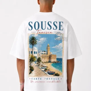 Tshirt oversize sousse carte postal