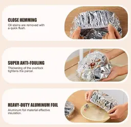 Lot de 10 housses isolantes en film d’aluminium pour plats chauds