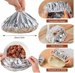 Lot de 10 housses isolantes en film d’aluminium pour plats chauds