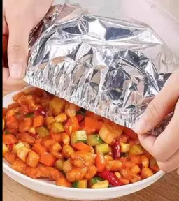 Lot de 10 housses isolantes en film d’aluminium pour plats chauds