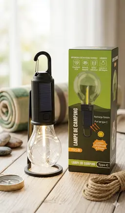 Lampe de Camping Portable LED avec Crochet