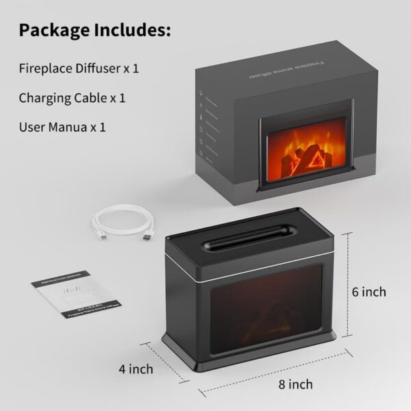Diffuseur de fumée 3D effet cheminée