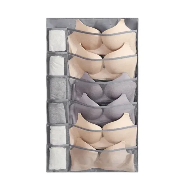 Housse de Rangement Sous-Vêtements Suspendue Double Face – Chaussettes, Soutiens-Gorge & Slips