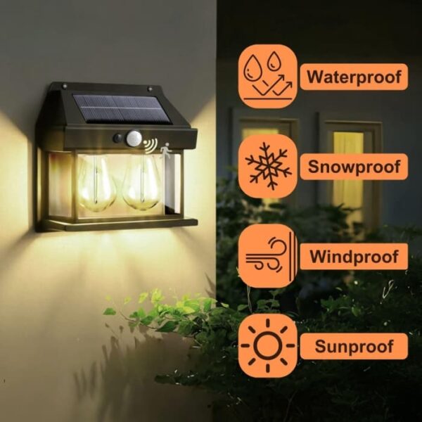 Applique Murale Solaire Double Éclairage