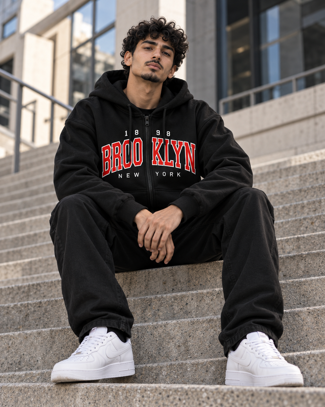 Sweat à Capuche Brooklyn avec Fermeture
