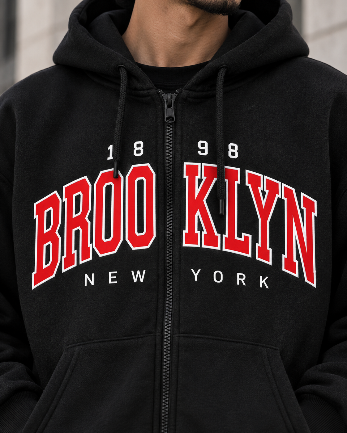 Sweat à Capuche Brooklyn avec Fermeture