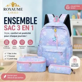 Sac à dos 3-en-1 grande capacité pour la rentrée scolaire