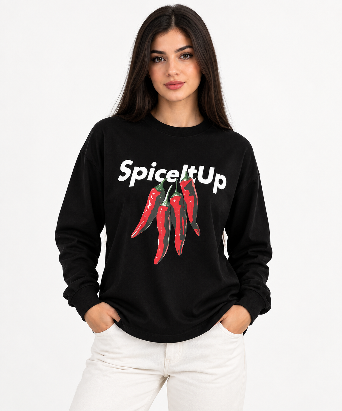 T-shirt Manches Longues Spice It Up Femme – 100 % Coton